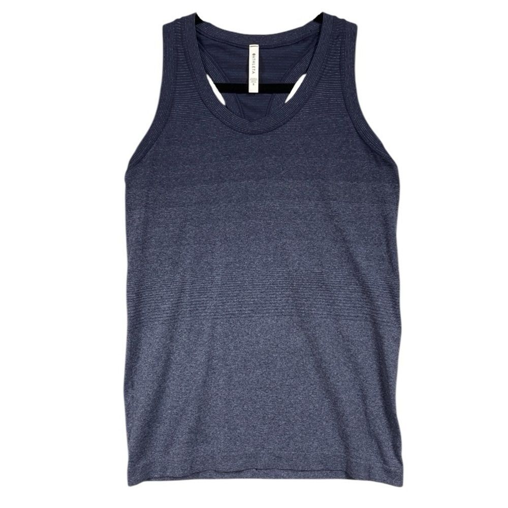 Athleta Momentum Gradient Heather Tank Top Size S Blue